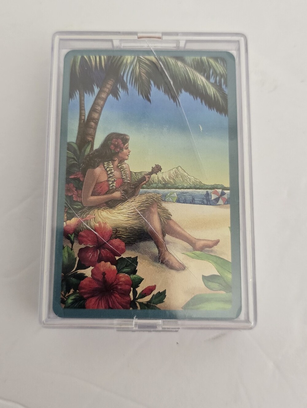 new ISLAND HERITAGE Hawaiian Playing Cards Hula Girl Ukulele Mele Kalikimaka